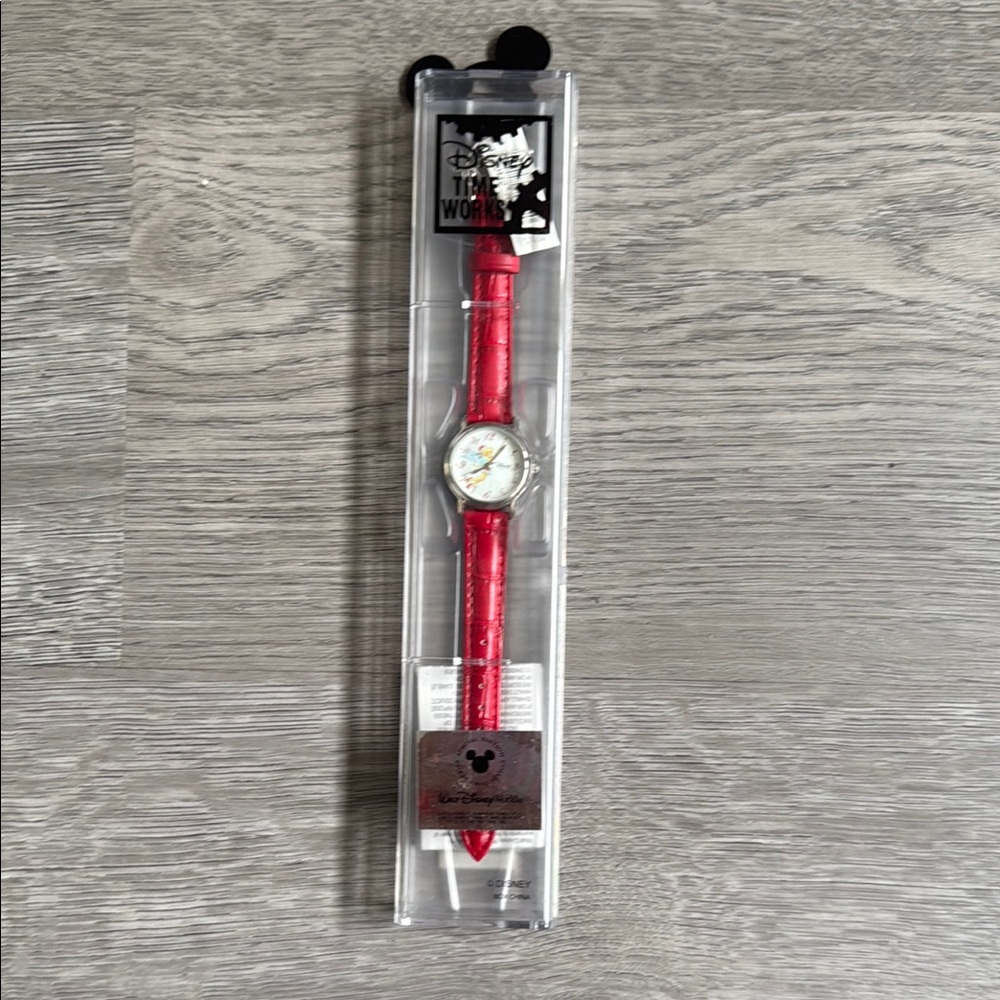 Disney Time Works Vintage Tinkerbell Red Watch